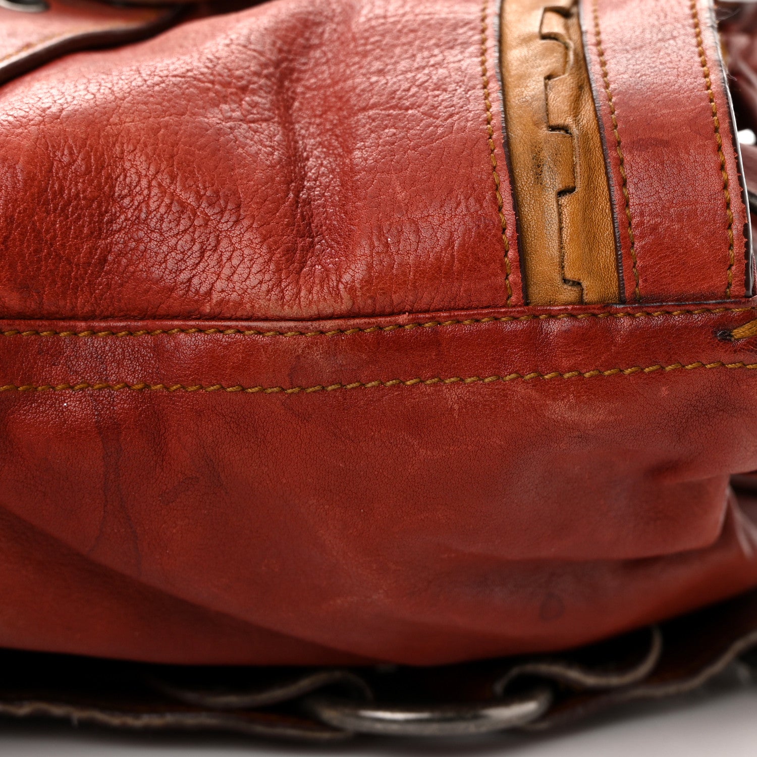 Christian Dior Calfskin Medium Gaucho Double Saddle Bag Red 17 of 18