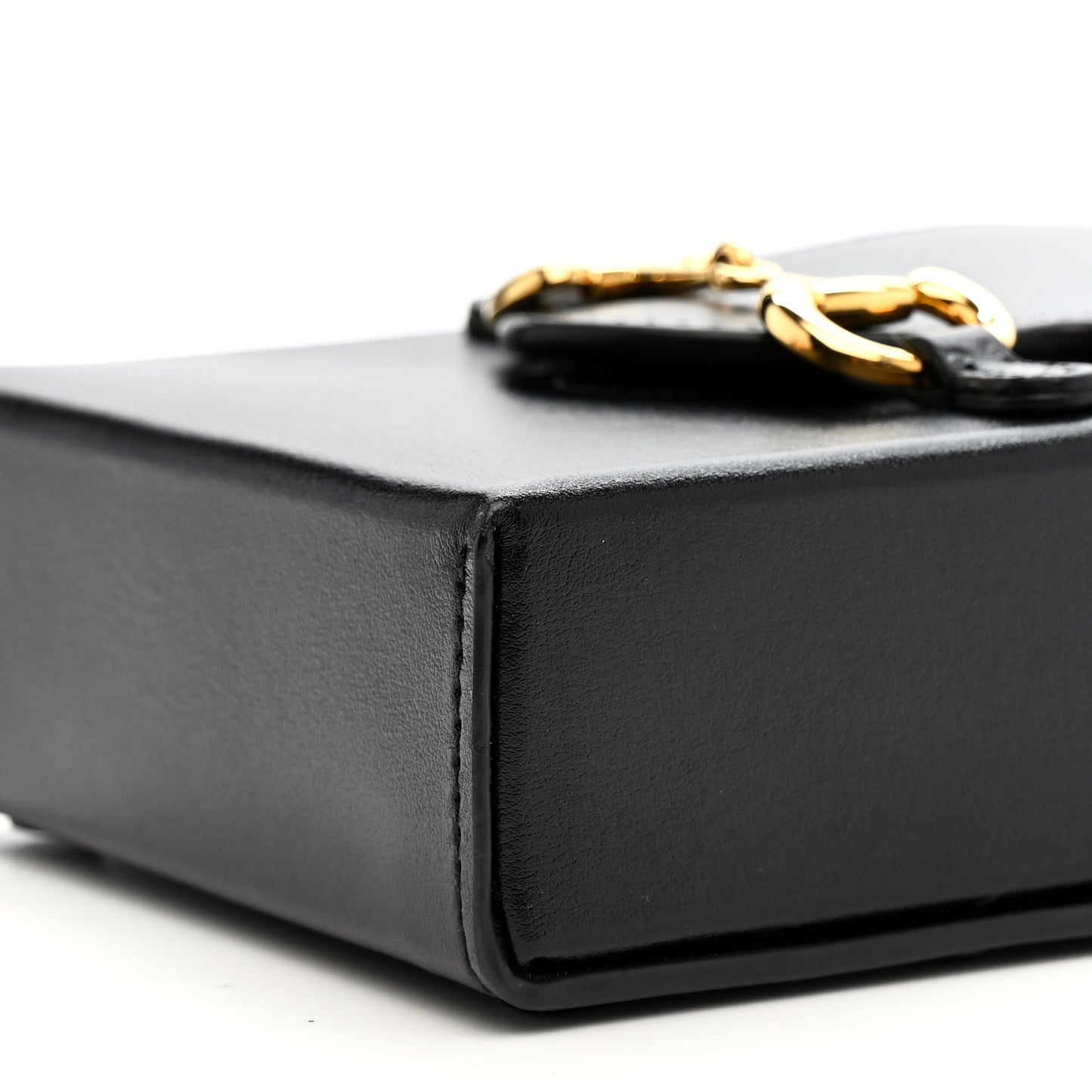 Boarded Plutone Calfskin Mini Horsebit 1955 Crossbody Bag Black