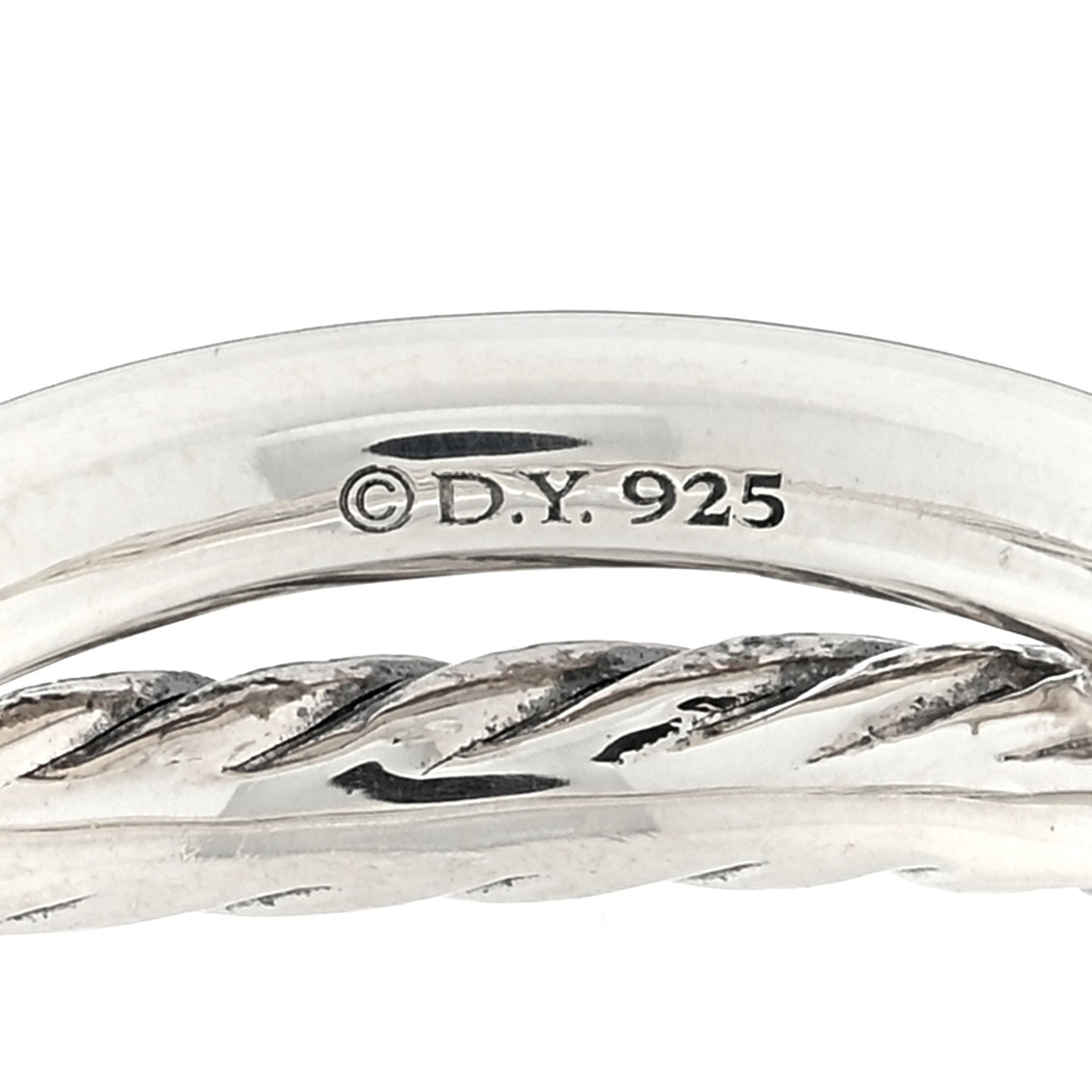 Sterling Silver Diamond Continuance Band Ring 50 5.5
