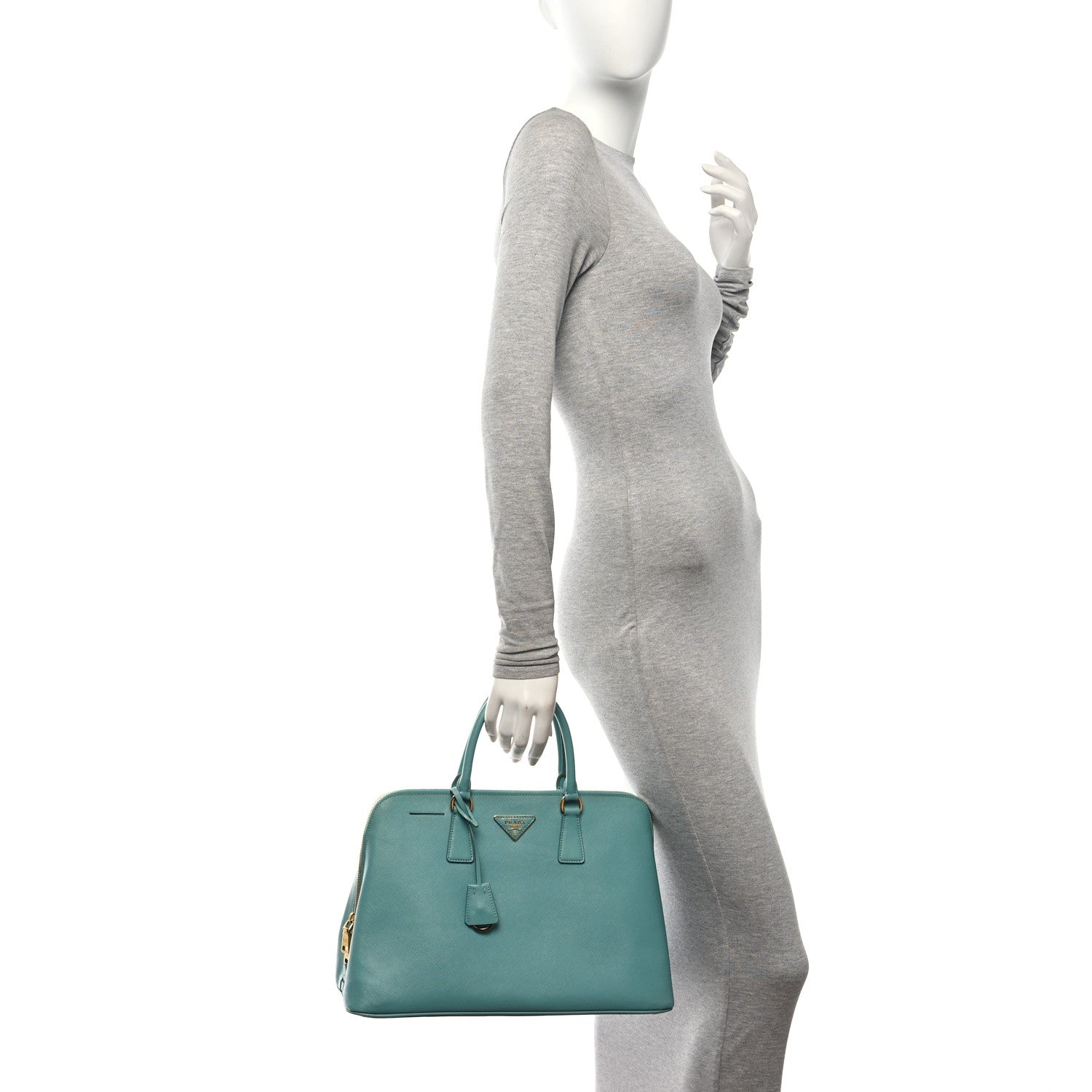 Prada Saffiano Lux Large Promenade Tote Anice 2 of 12