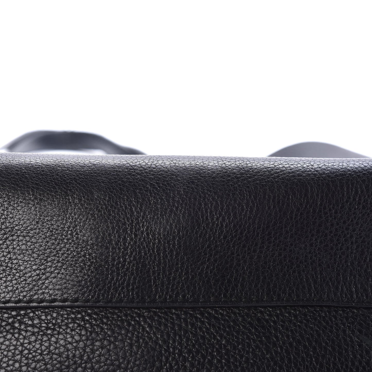Pebbled Calfskin Large Tote Black