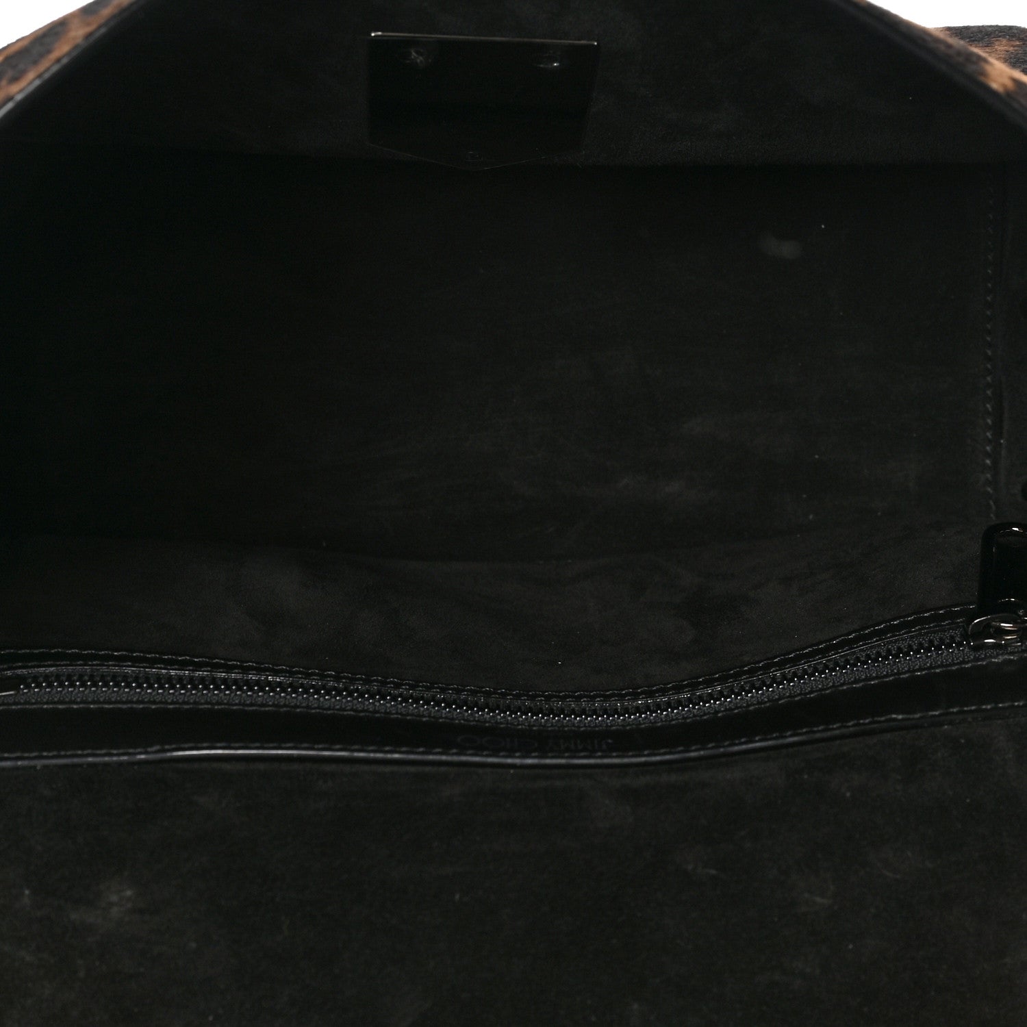 Jimmy Choo Pony Hair Leopard Medium Lockett Shoulder Bag Black 4 of 8