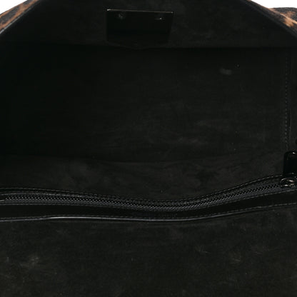 Jimmy Choo Pony Hair Leopard Medium Lockett Shoulder Bag Black 4 of 8