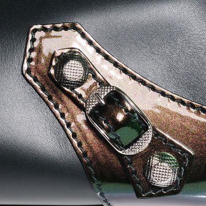 Balenciaga Smooth Calfskin Metallic Patent Giant 12 Silver Hardware City Vert Poker Fonce 3 of 15