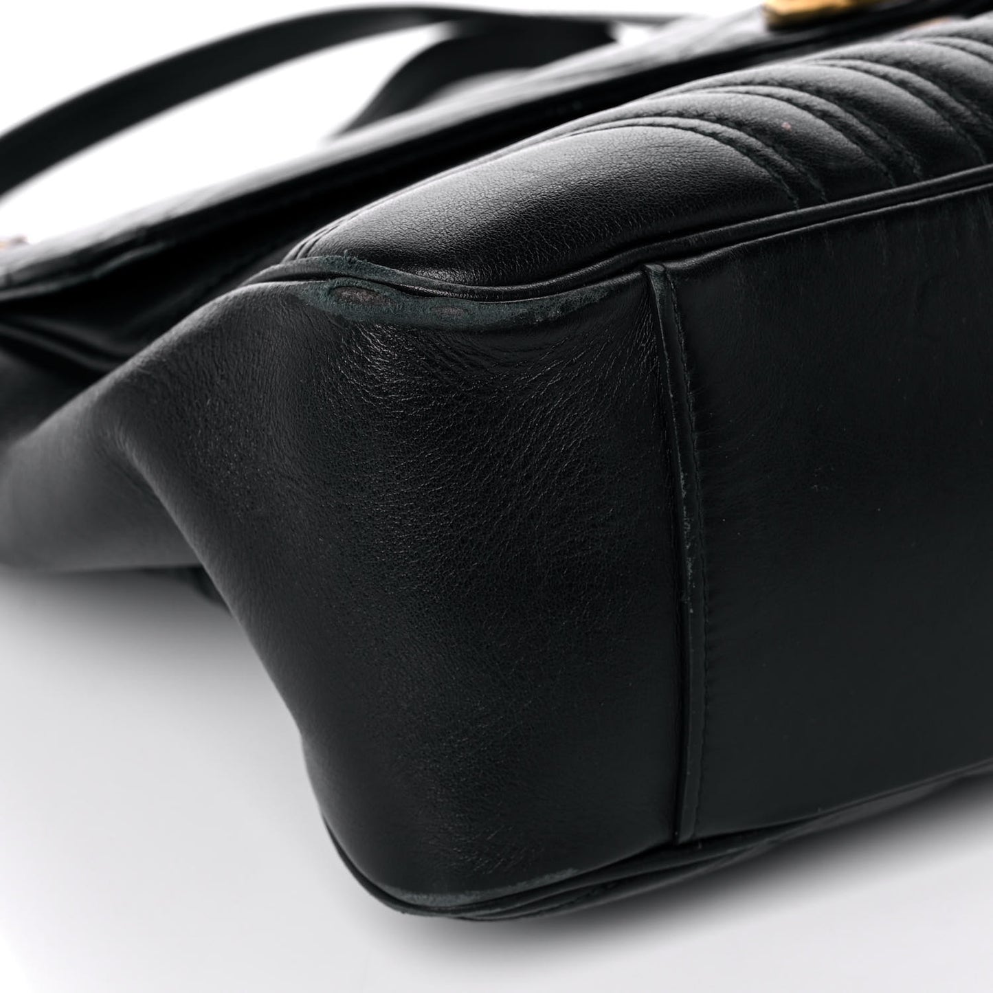 Calfskin Matelasse Large GG Marmont Shoulder Bag Black