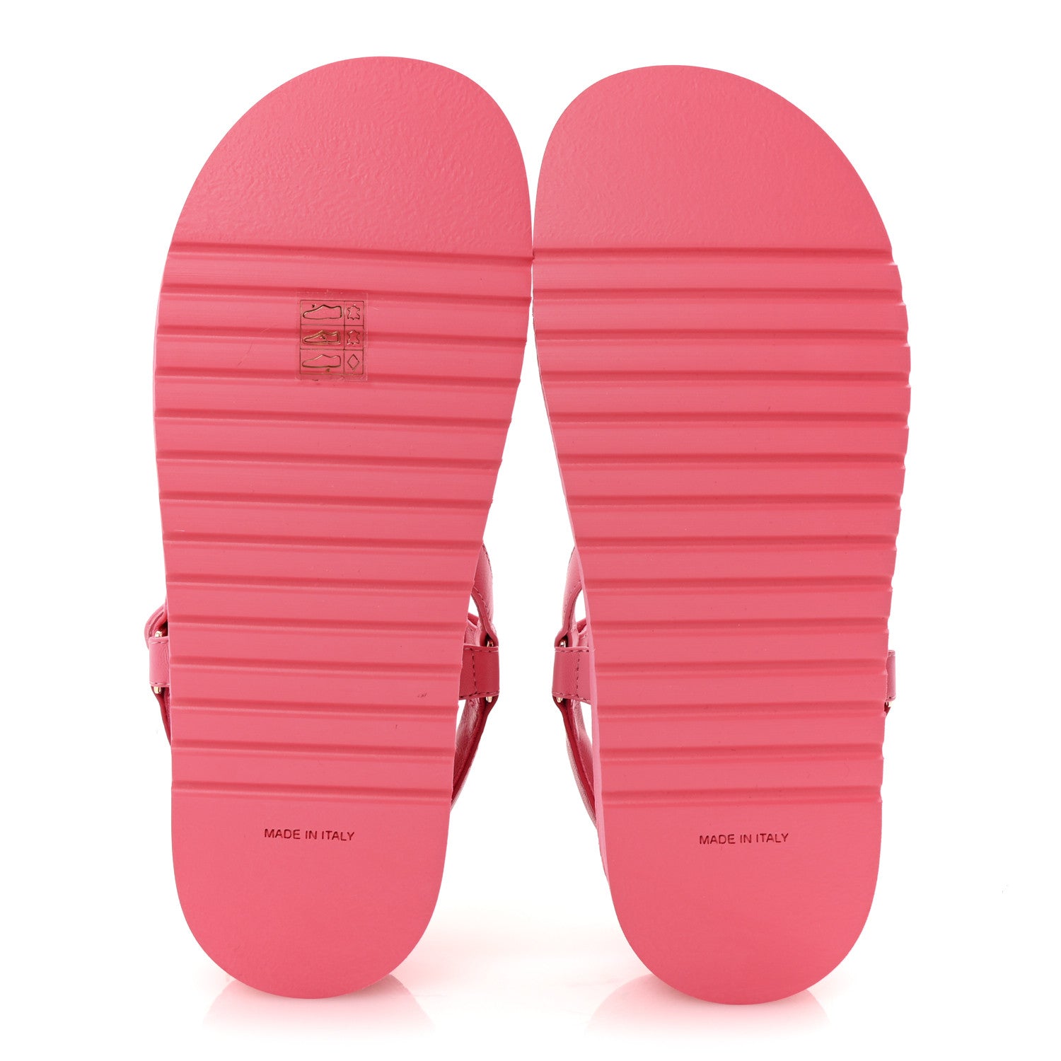 Chanel Lambskin Logo Platform Sandals 39 Pink Red 6 of 9