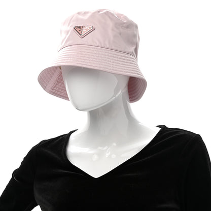 Prada Re-Nylon Metal Triangle Logo Womens Bucket Hat XL Alabastro 2 of 8