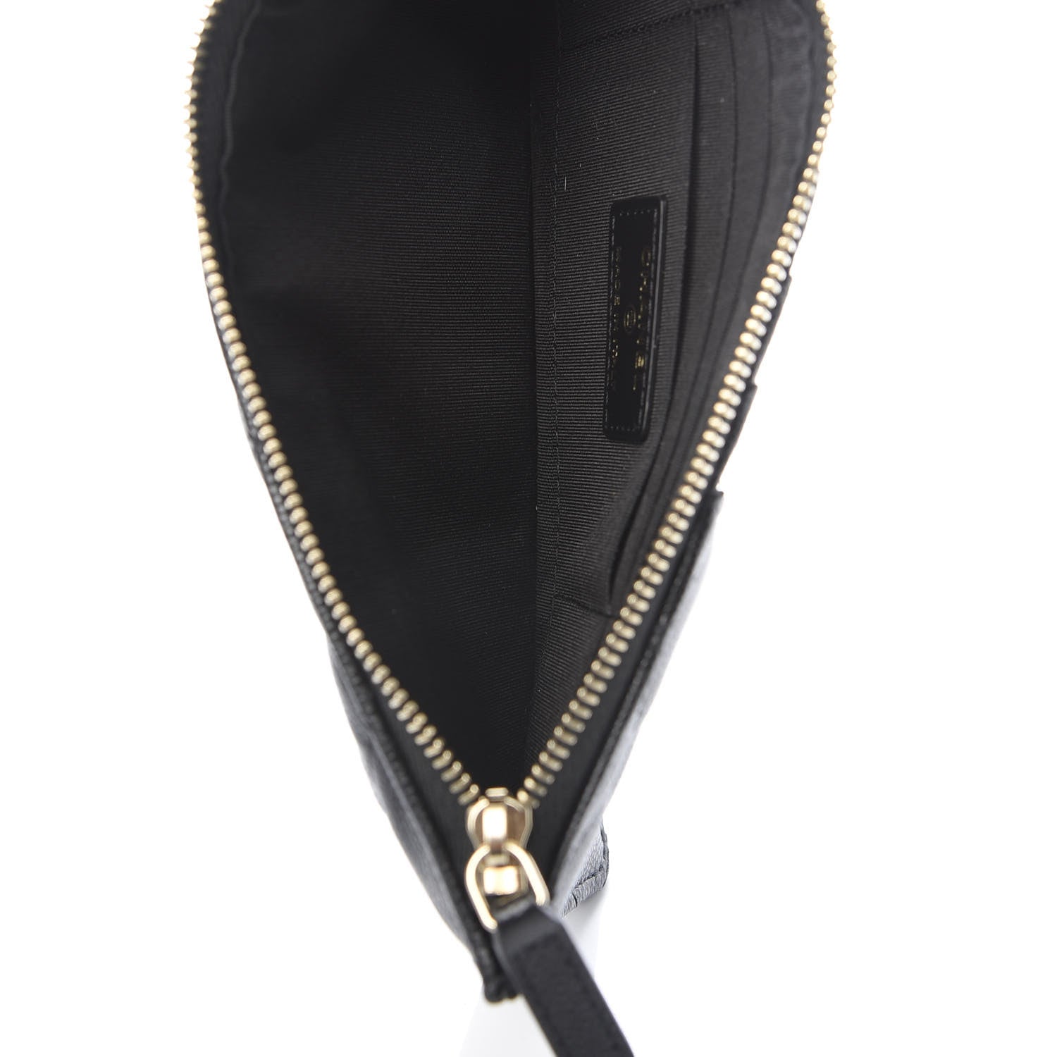 Chanel Caviar Quilted French New Wave Flat Wallet Pouch Black 5 of 8