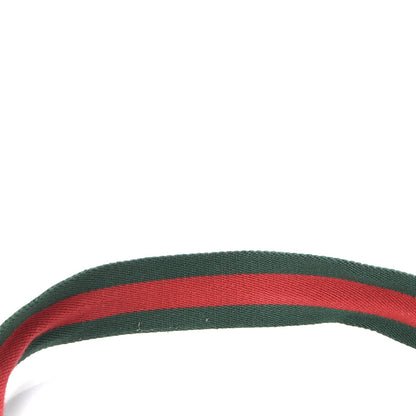 Gucci Nylon Calfskin Double G Web 40mm Belt 95 38 Green Red Black 7 of 7