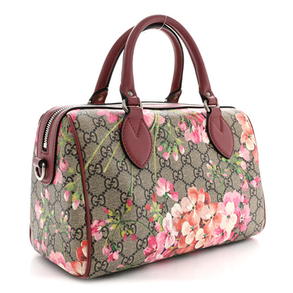 Gucci GG Supreme Monogram Blooms Small Boston Beige Multicolor Dry Rose 3 of 10