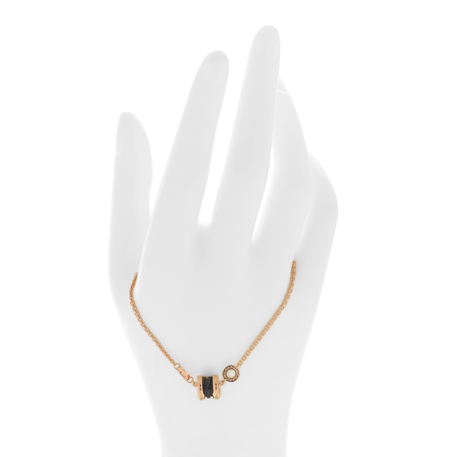 Bulgari 18K Rose Gold Black Ceramic B.Zero1 Bracelet 2 of 7