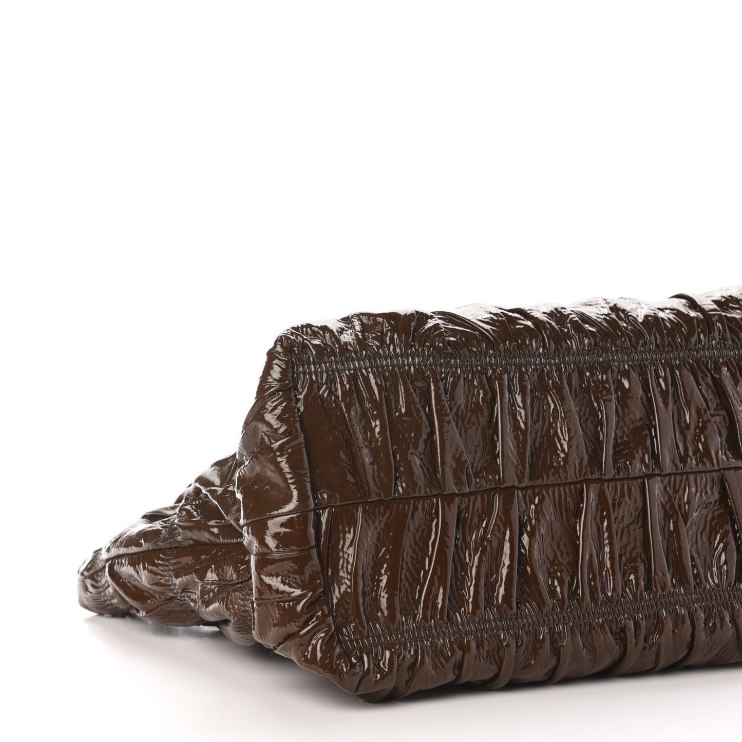 Vernice Gaufre Tote Brown