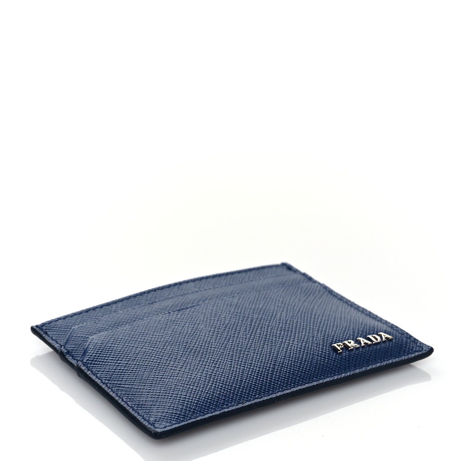 Prada Saffiano Card Holder Bleuette 4 of 11
