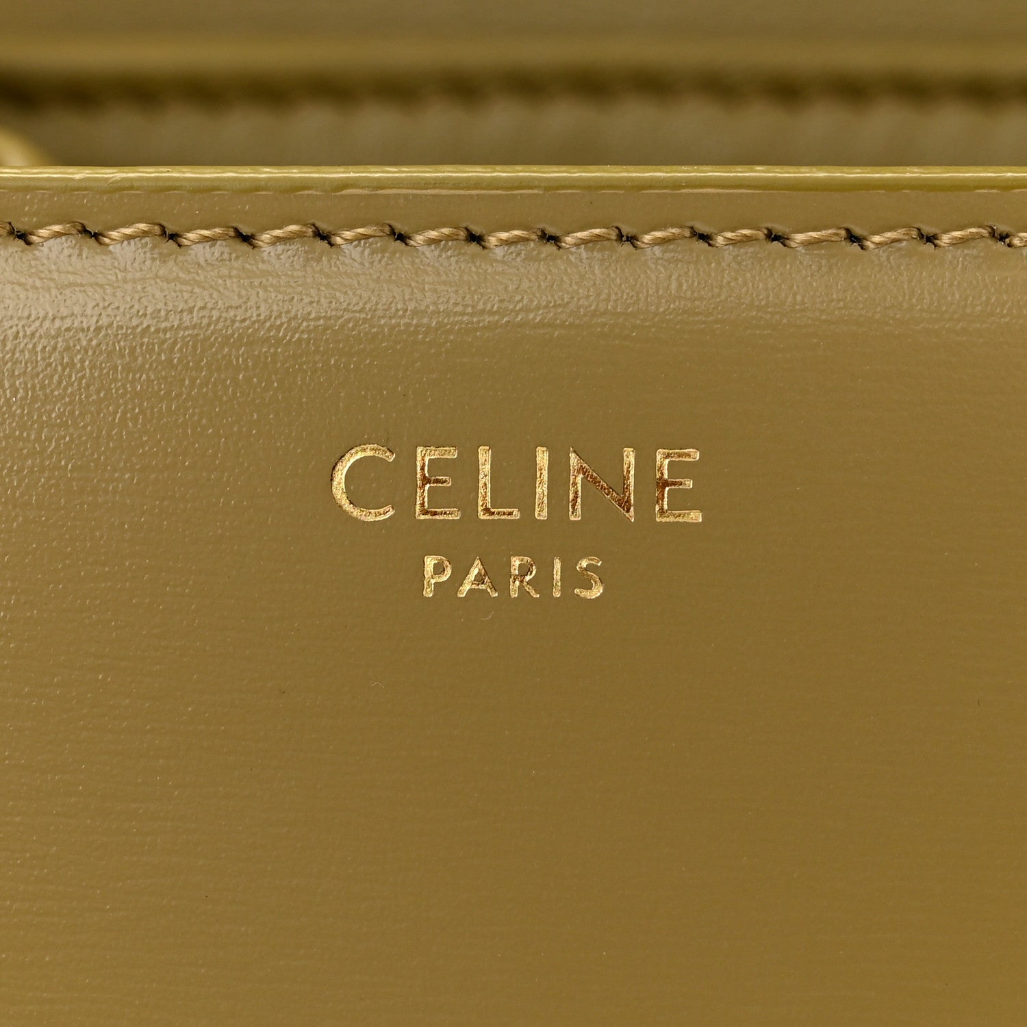 Celine Shiny Calfskin Teen Triomphe Olive 6 of 12