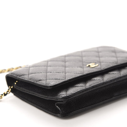 Chanel Caviar Quilted Wallet On Chain WOC Black 6 of 12
