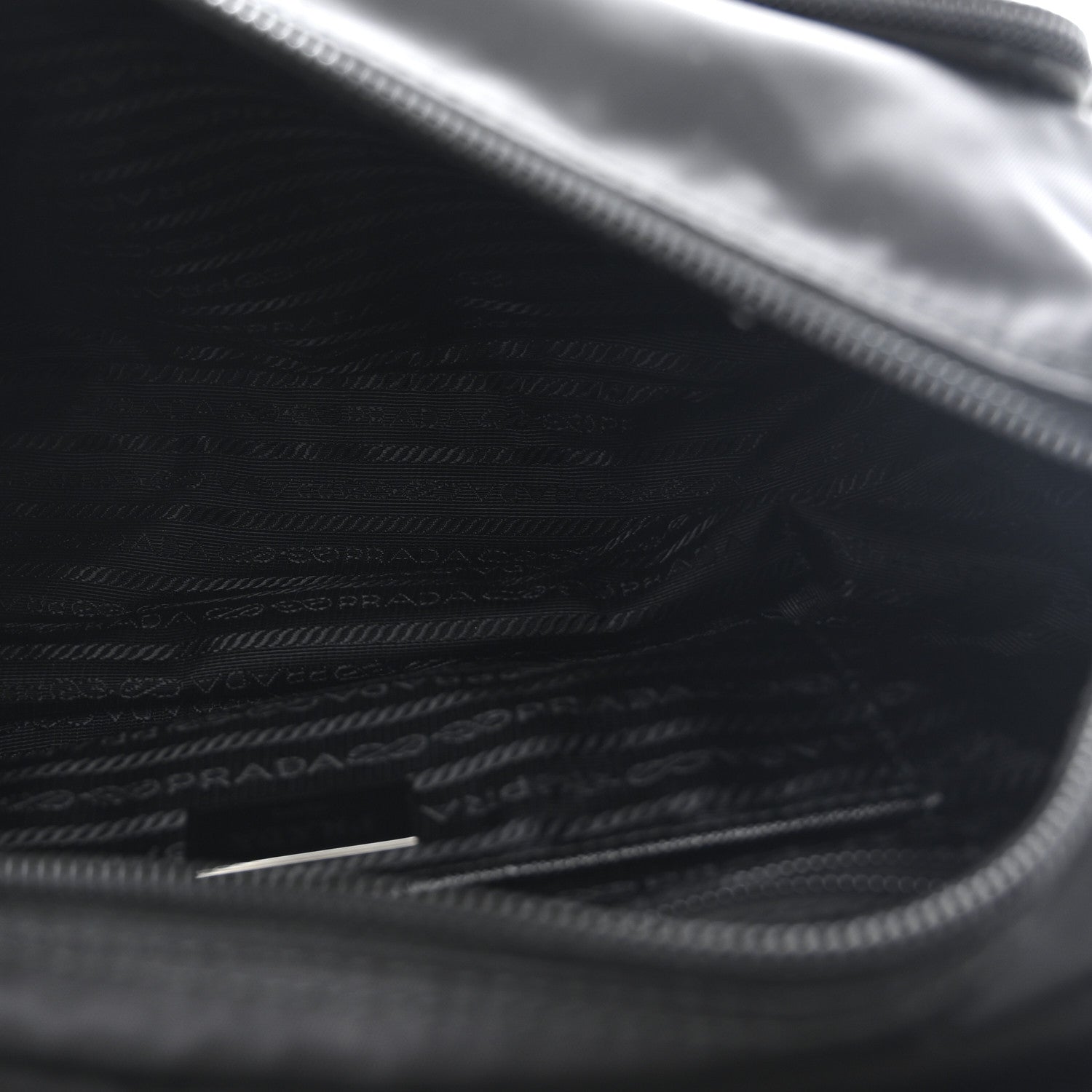 Prada Re-Nylon Vela Saffiano Pocket Double Buckle Messenger Shoulder Bag Black 5 of 10