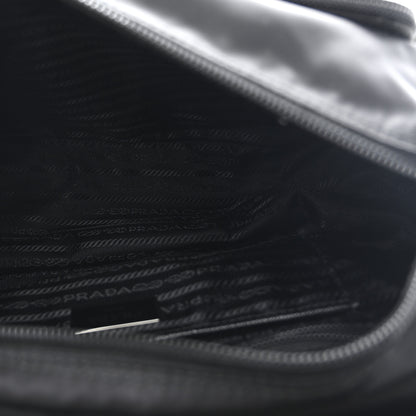 Prada Re-Nylon Vela Saffiano Pocket Double Buckle Messenger Shoulder Bag Black 5 of 10