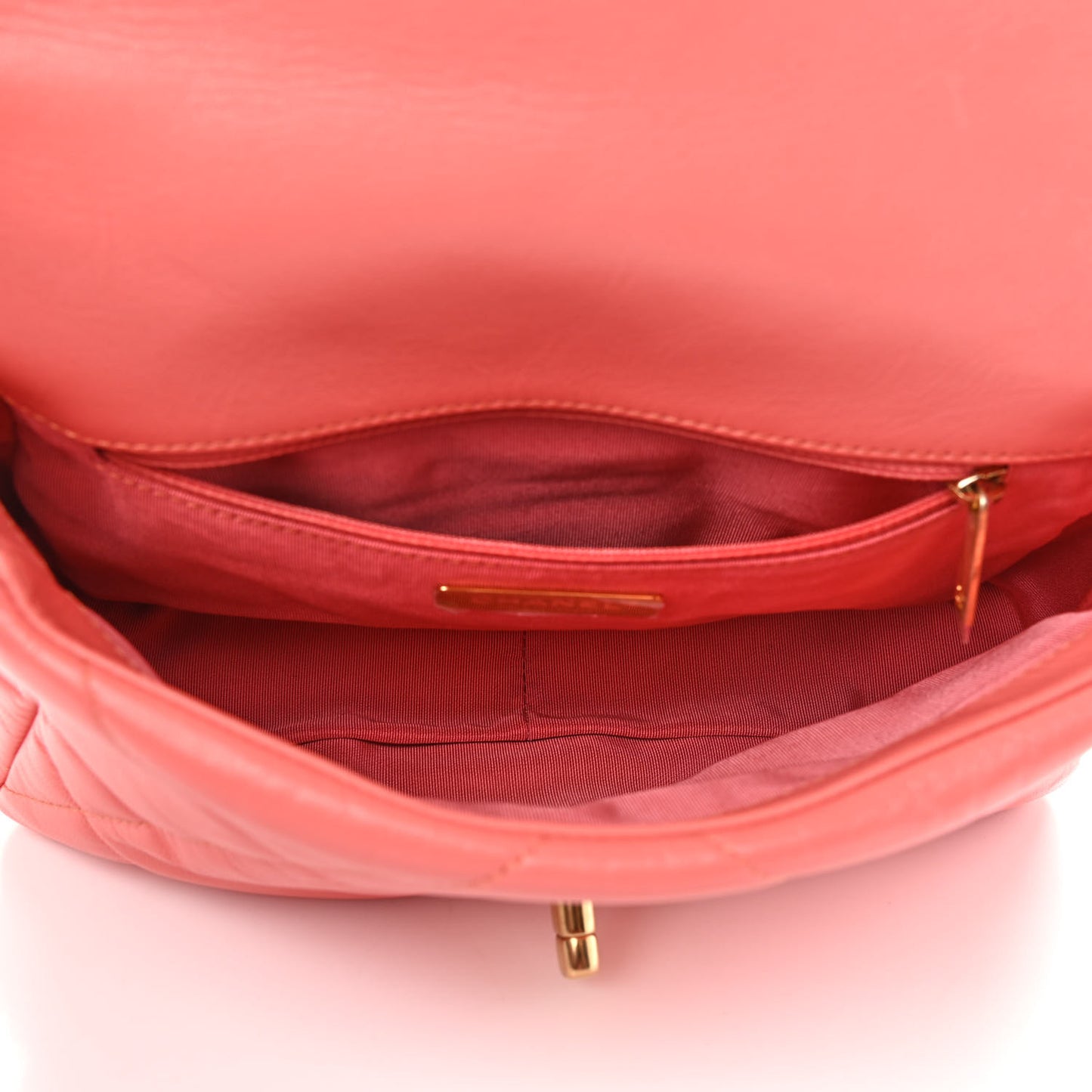 Goatskin Quilted Medium Chanel 19 Flap Pink