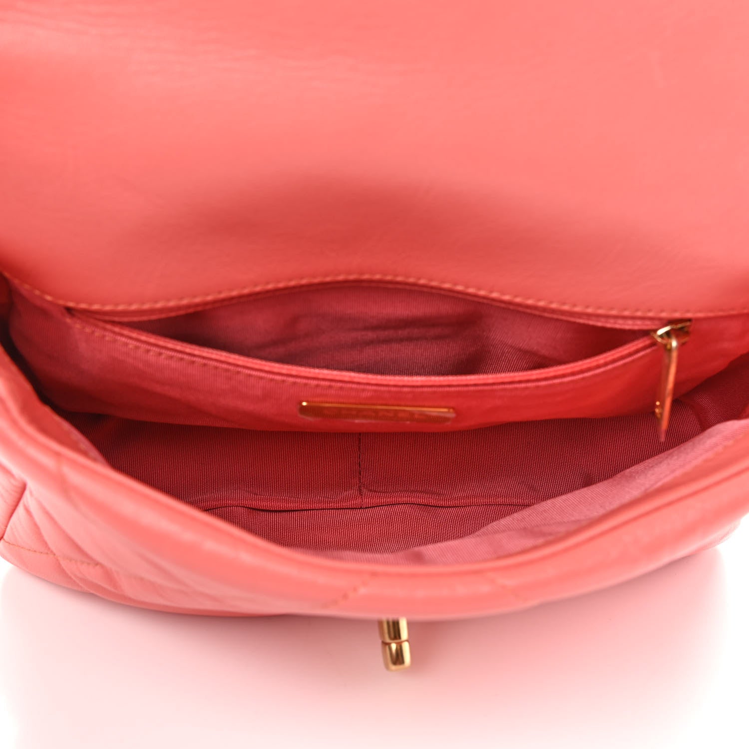 Chanel Goatskin Quilted Medium Chanel 19 Flap Pink 4 of 8