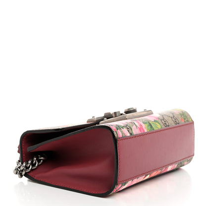Gucci GG Supreme Monogram Blooms Small Padlock Shoulder Bag Beige Multicolor Dry Rose 4 of 11