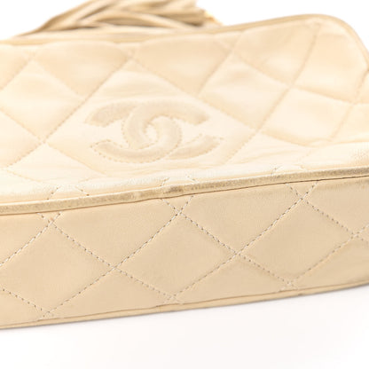 Chanel Lambskin Small Tassel Camera Case Beige 13 of 21