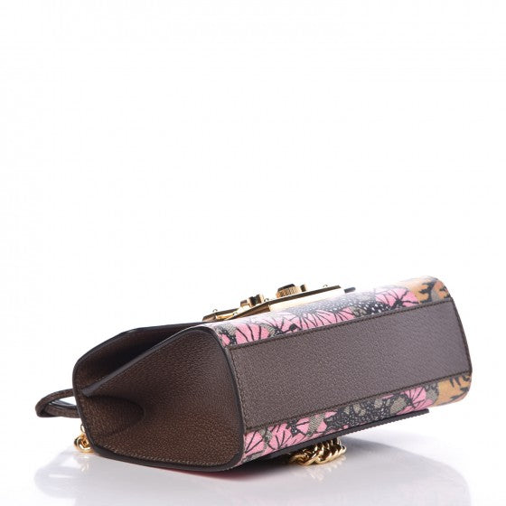 GG Supreme Monogram Bengal Small Padlock Shoulder Bag Beige Pink