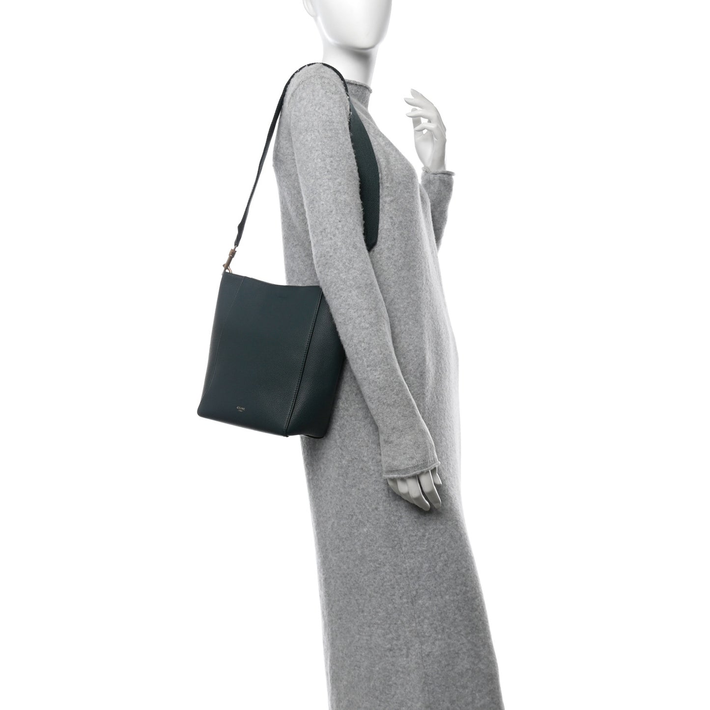 Soft Grained Calfskin Small Sangle Bucket Bag Amazone