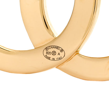 Chanel Metal Paris Button CC Large Brooch Gold 3 of 4