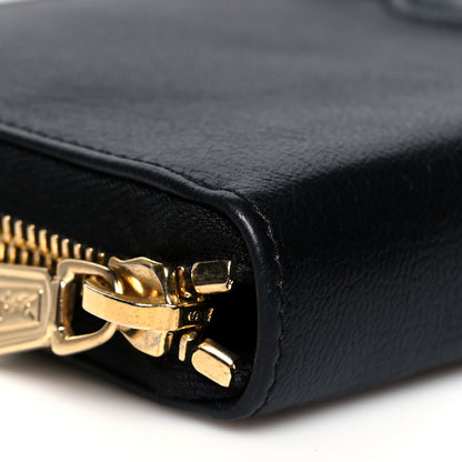 Saint Laurent Chevre Belle De Jour Zip Around Wallet Black 8 of 11