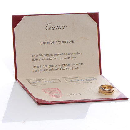 Cartier 18k Pink Yellow White Gold Trinity Ring 50 5.25 5 of 5