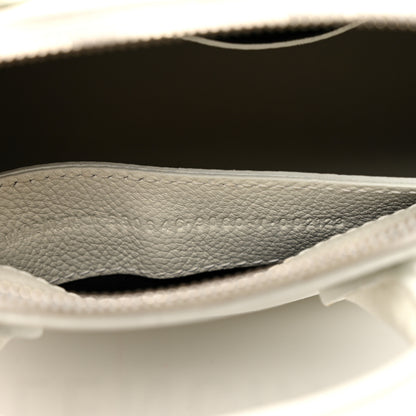 Balenciaga Grained Calfskin XXS Ville Top Handle Bag White Black 7 of 17