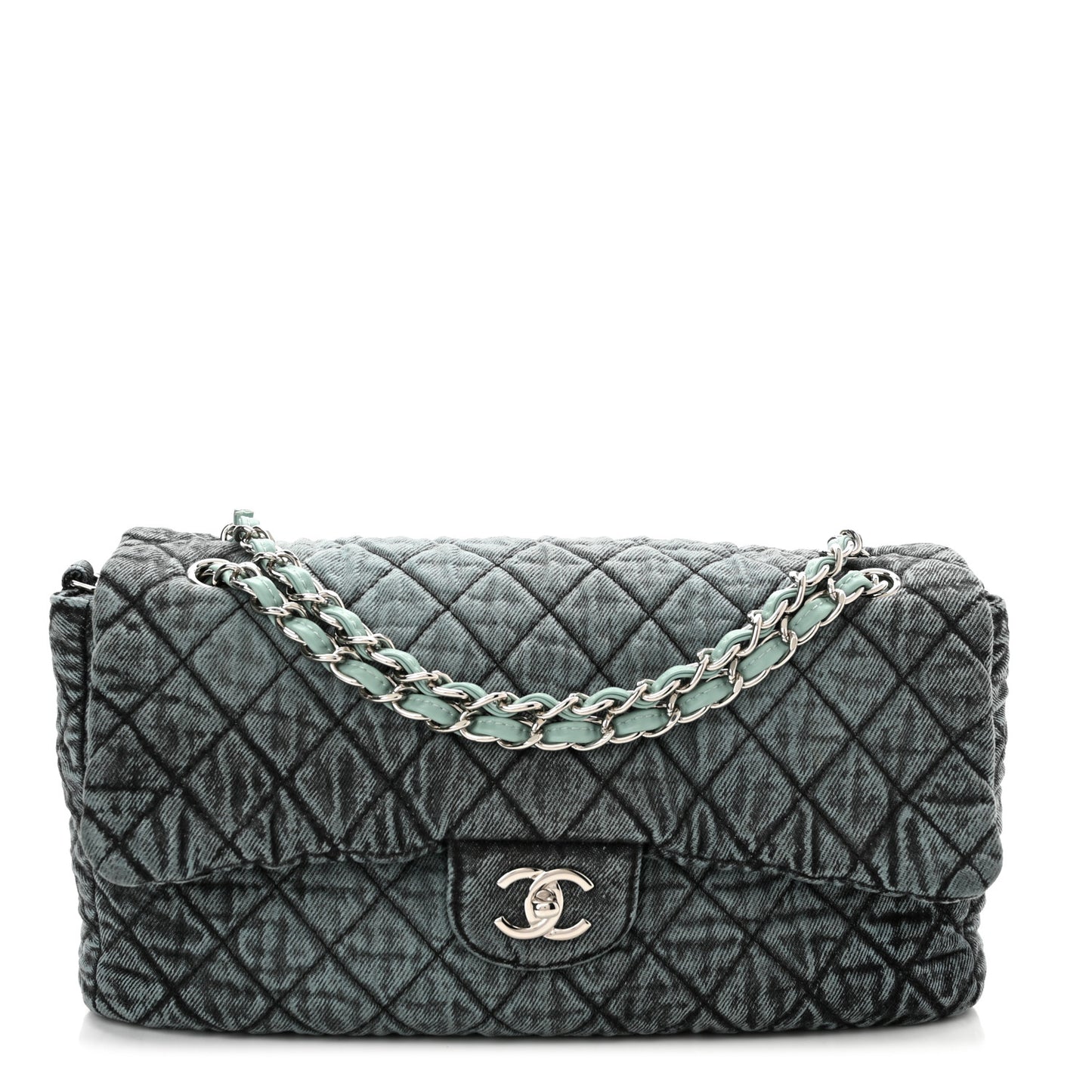 Denim Quilted Denimpression Flap Blue Black