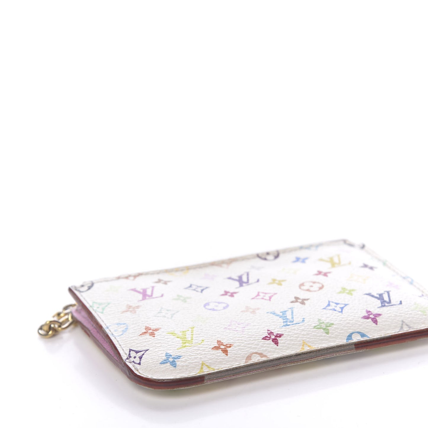 Monogram Multicolor Key Pouch White Litchi