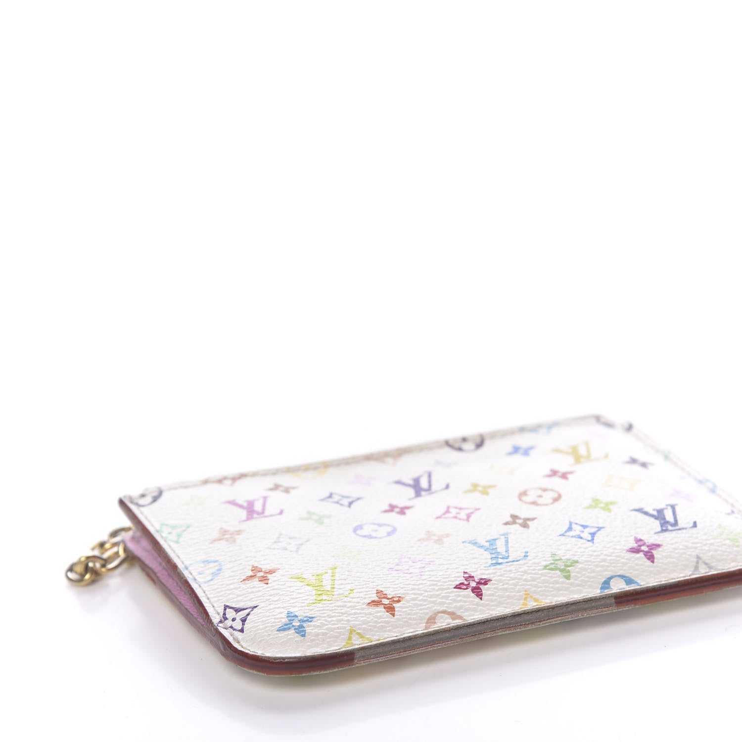 Louis Vuitton Monogram Multicolor Key Pouch White Litchi 8 of 14