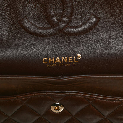 Chanel Lambskin Quilted Medium Double Flap Brown 6 of 13