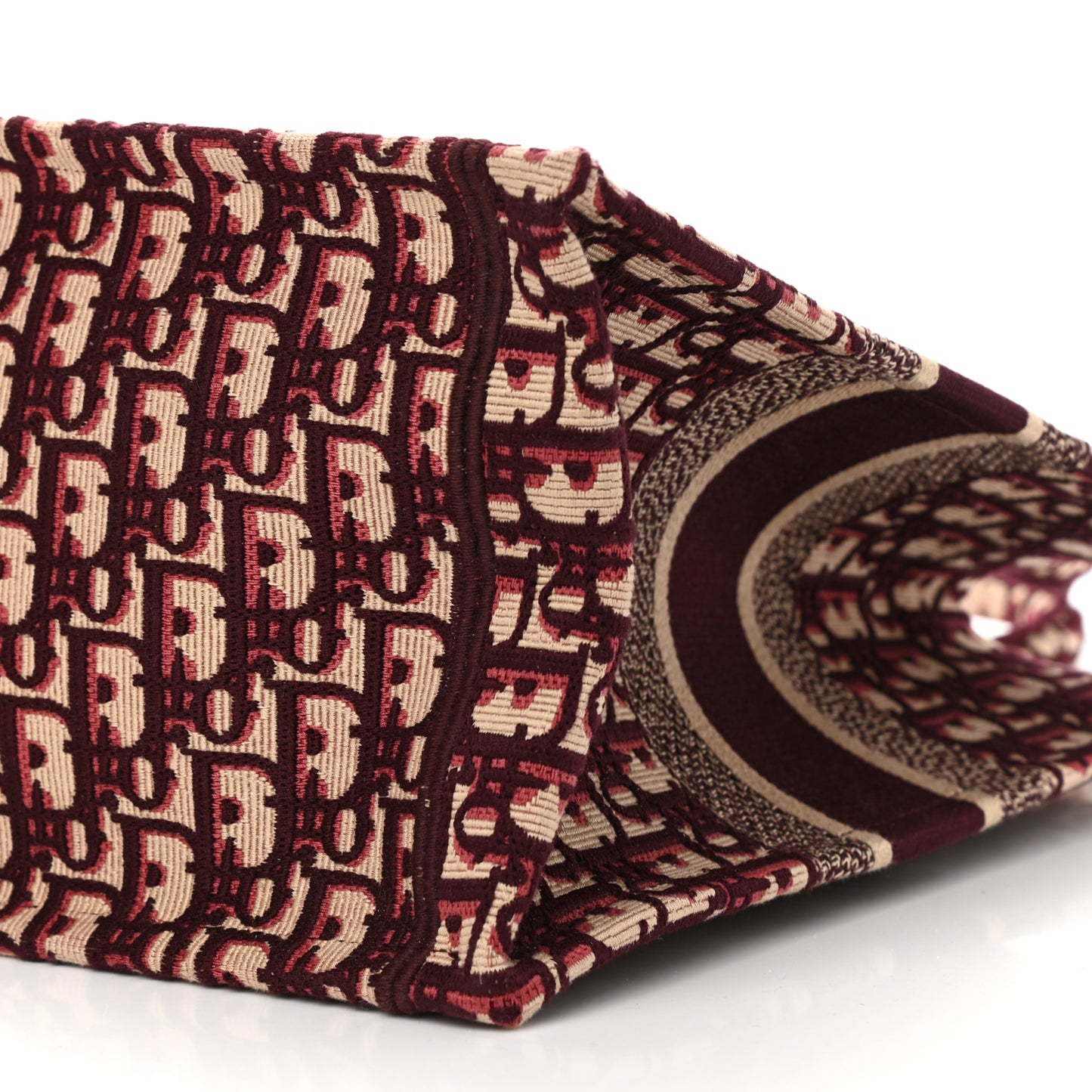 Oblique Medium Book Tote Burgundy Multicolor
