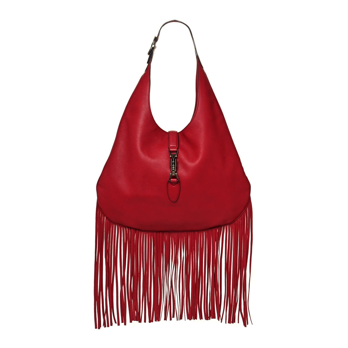 Cellarius Calfskin Large New Jackie Nouveau Fringe Hobo Red Flame