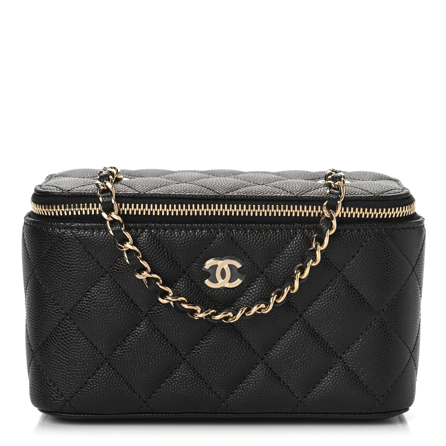 Chanel Caviar Quilted Small Vanity Case With Chain Black 2 of 10