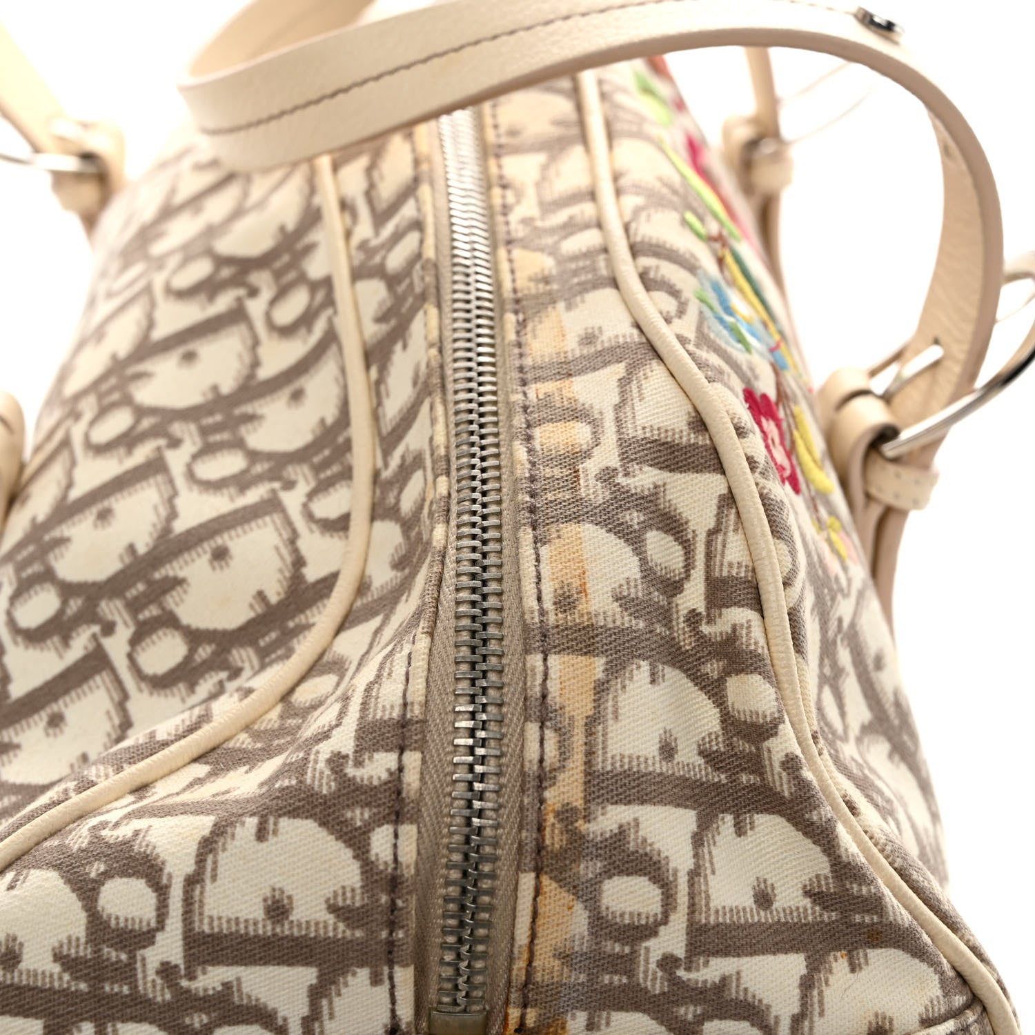 Christian Dior Monogram Vintage Flowers Bowler Beige 13 of 13