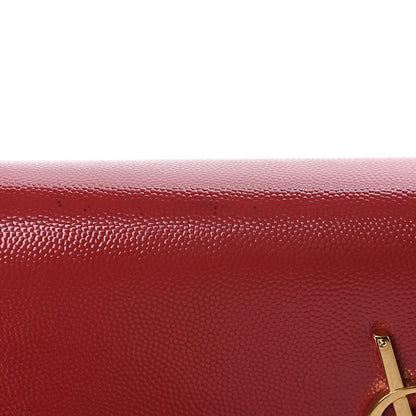 Saint Laurent Grain De Poudre Classic Monogram Cassandre Clutch Rouge Orient 10 of 12