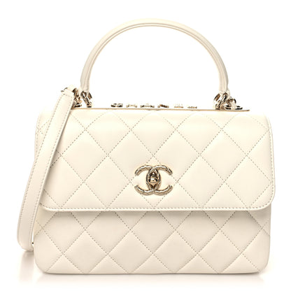 Chanel Lambskin Quilted Small Trendy CC Dual Handle Flap Bag White 1 of 11