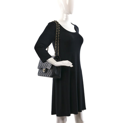 Chanel Caviar Quilted Jumbo Double Flap Black 2 of 9