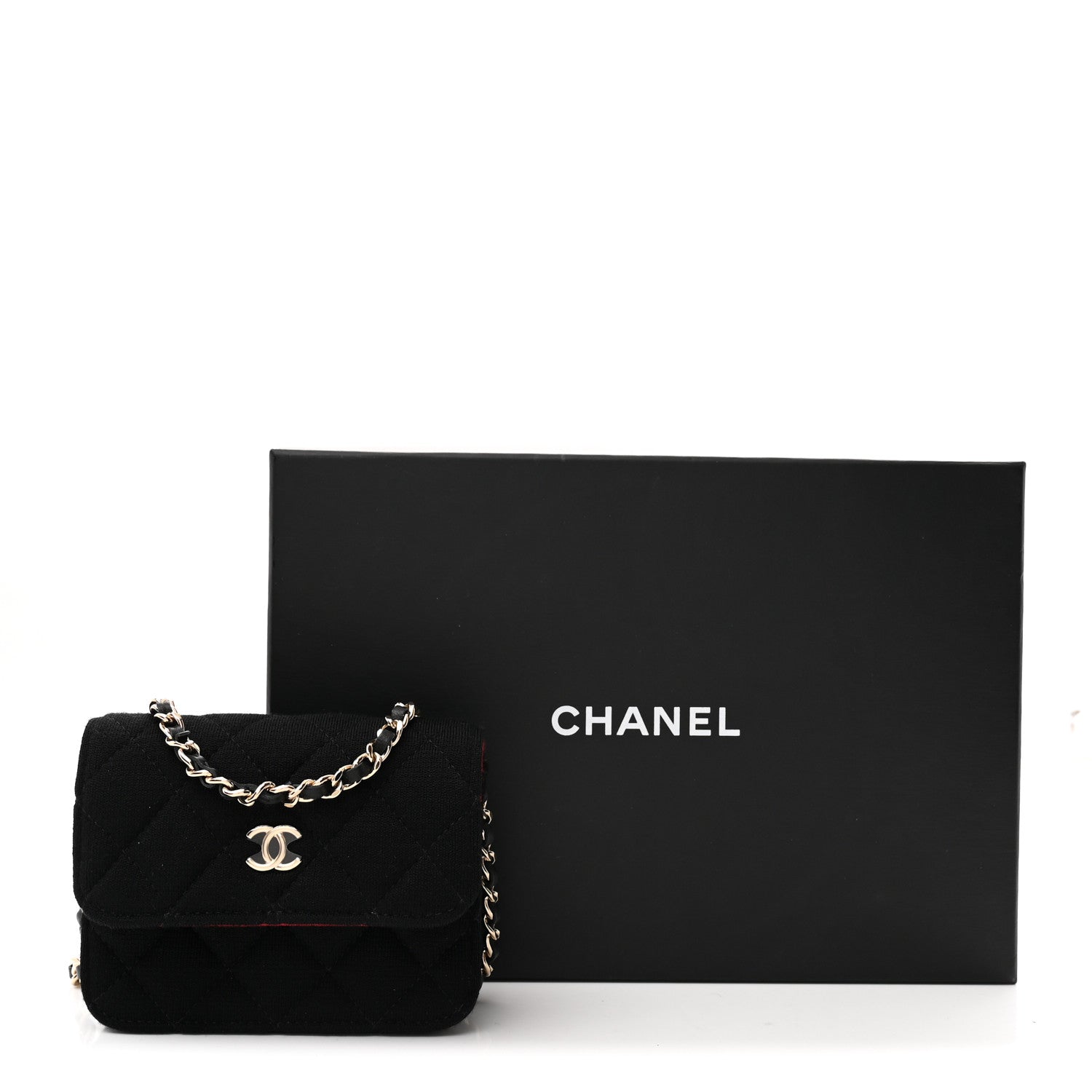 Chanel Jersey Quilted Micro Mini Flap Black 11 of 11