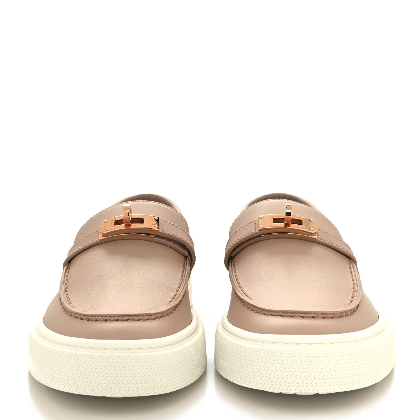 Calfskin Game Slip On Sneakers 37.5 Beige Nude