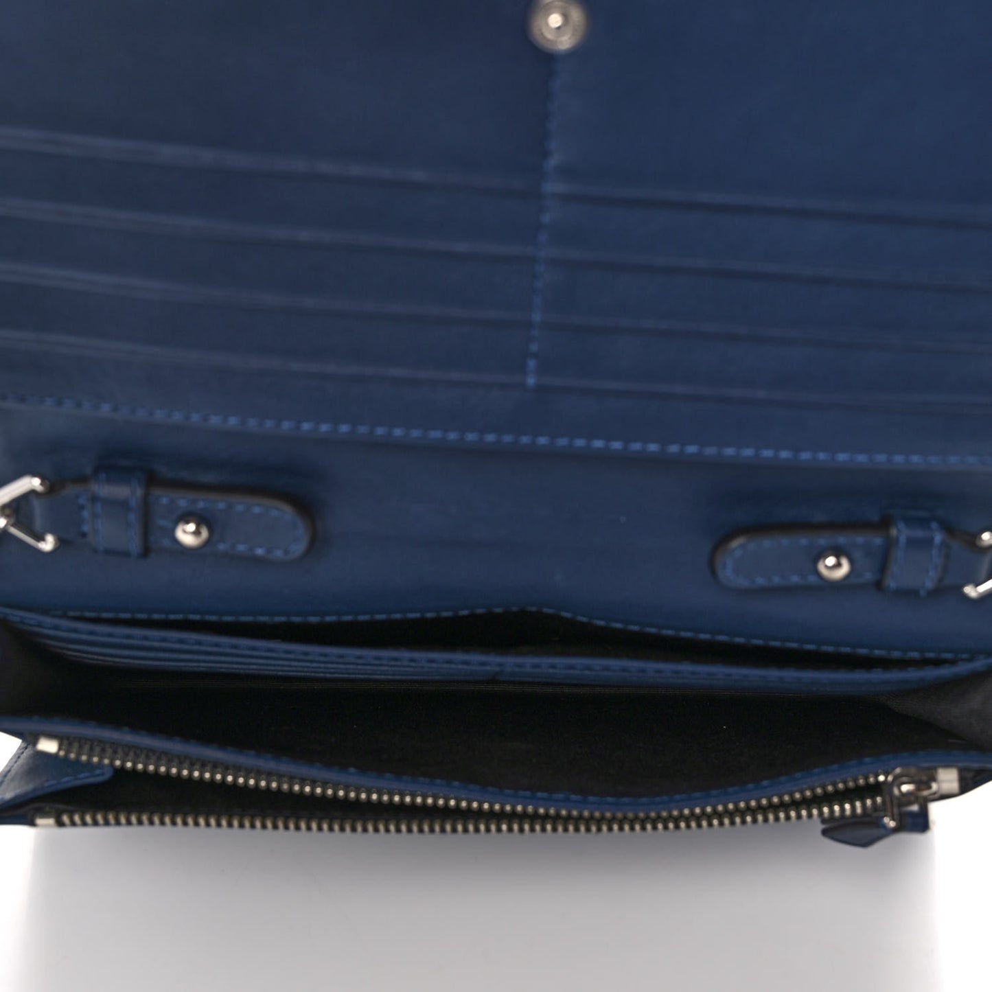 Calfskin Snapshot Wallet on Chain Blue