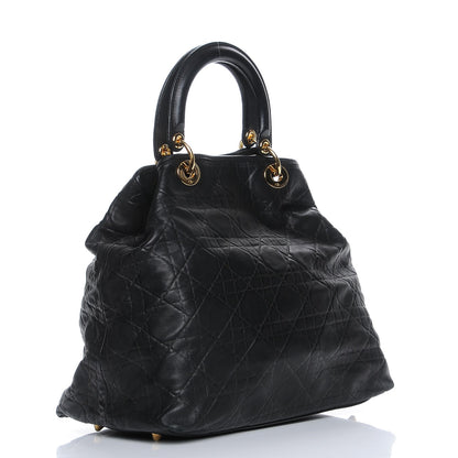 Christian Dior Lambskin Cannage Large Soft Lady Dior Shopping Tote Black 3 of 8