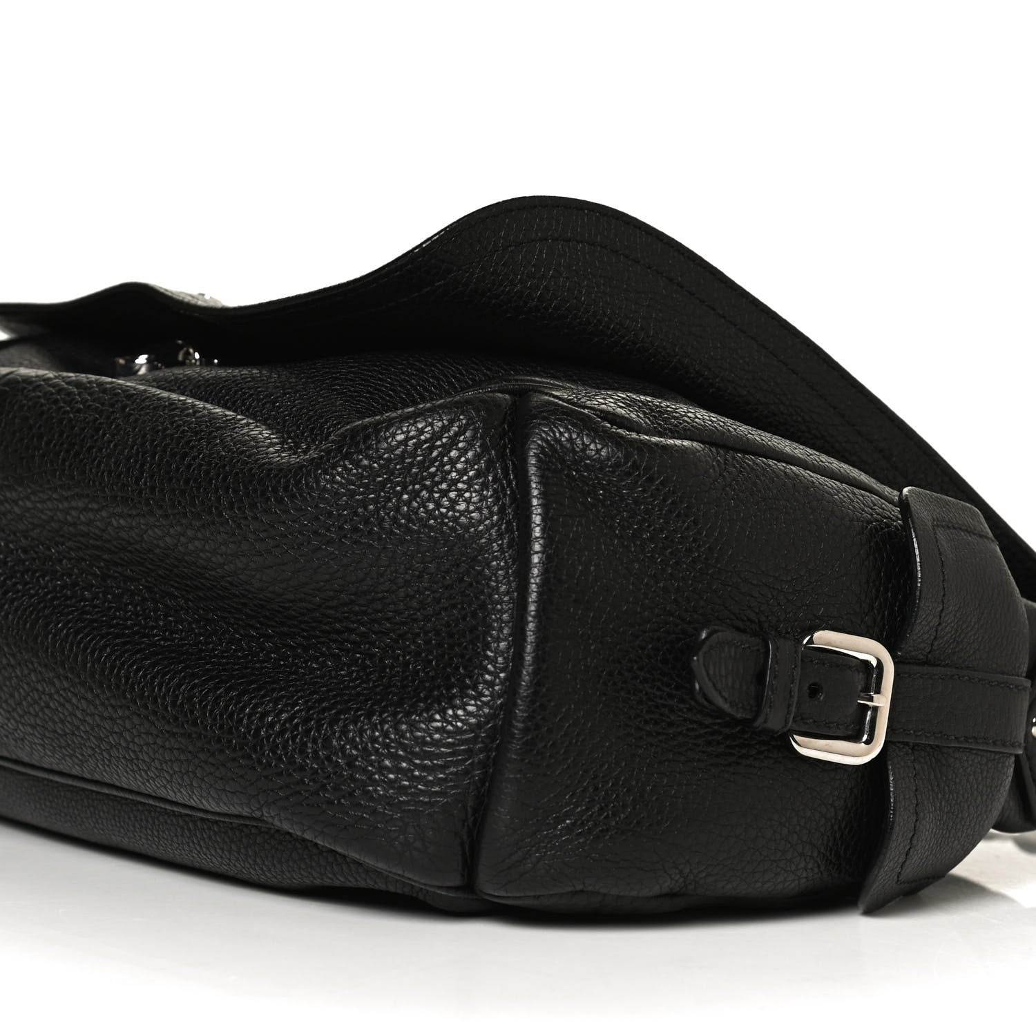 Prada Vitello Daino Flap Shoulder Bag Black 6 of 11