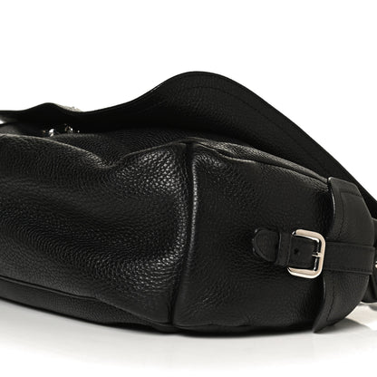 Prada Vitello Daino Flap Shoulder Bag Black 6 of 11