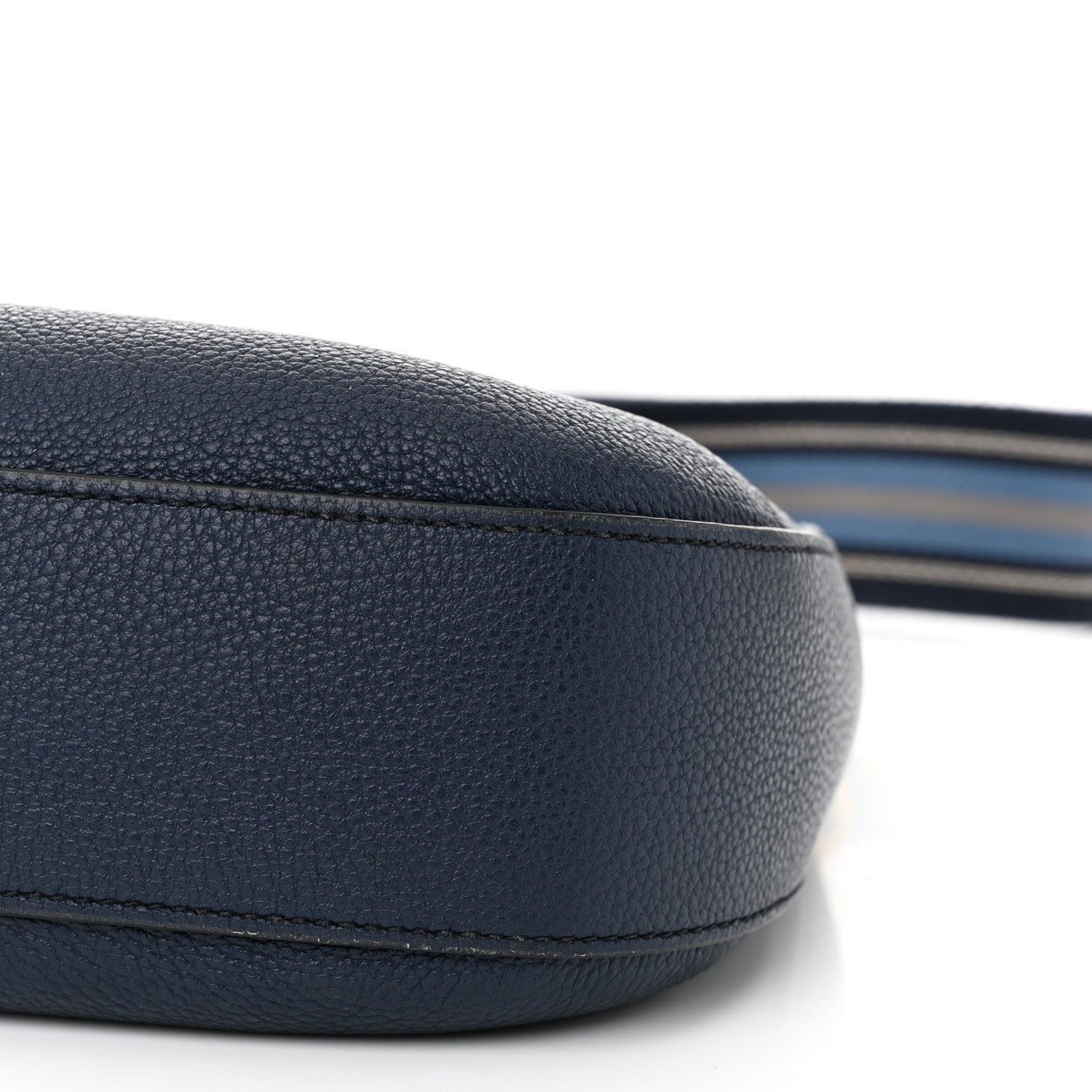 Prada Vitello Phenix Small Zippered Messenger Hobo Baltico 9 of 10