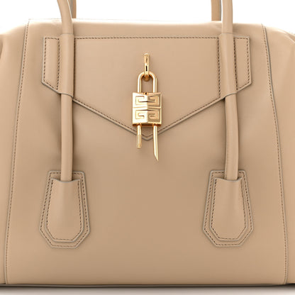 Givenchy Smooth Calfskin Medium Antigona Soft Lock Duffle Bag Beige 7 of 10